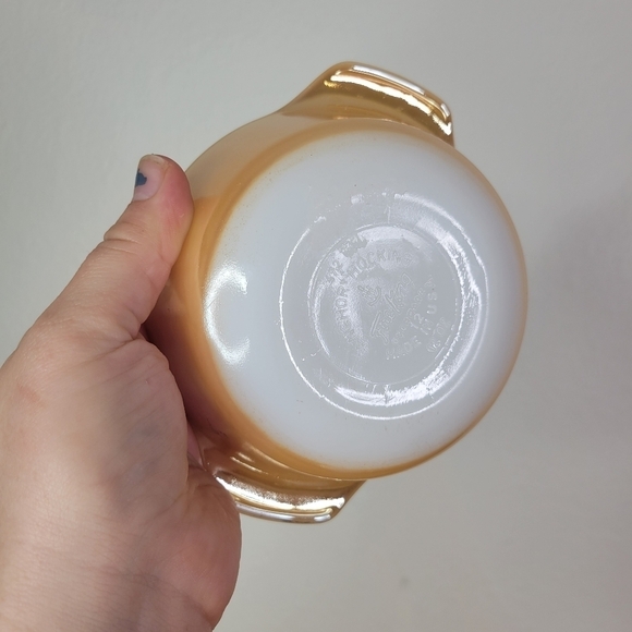Vintage Peach Luster Anchor Hocking Fire King 12oz Ovenware - Picture 7 of 8